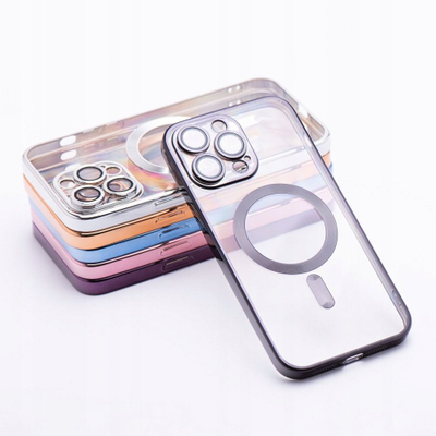 Mbulesë telefoni OEM ELECTRO MAG COVER për iPhone 16e, me MagSafe, transparente, e zezë