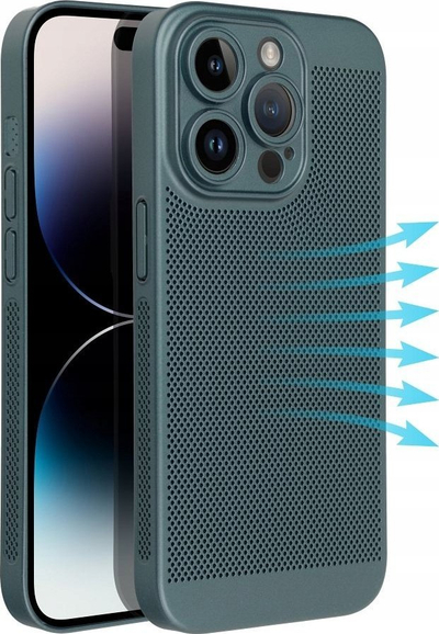Futera telefoni Breezy për Samsung S24 Ultra, TPU, me vrima, jeshile