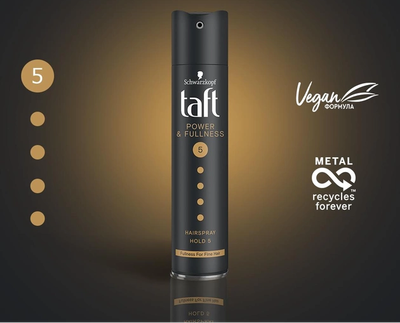Llak për flokë Taft Power & Fullnes Hold 5, 250ml