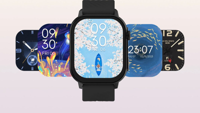 Ora inteligjente Gravity GT15-3, ekran 2.04", Bluetooth, e zezë me rrip silikoni të kuq