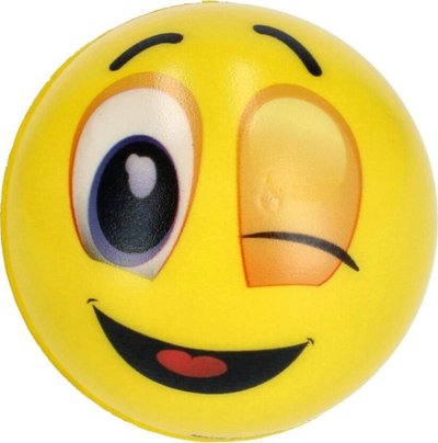 Top antistres Mega Creative Smiley Face, formë topi, i verdhë