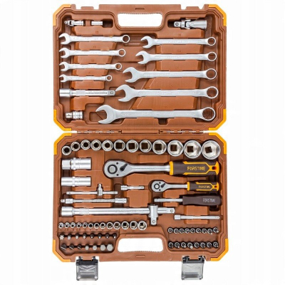 Set çelësash me sokëta Steel, 82 copa, 1/4" 1/2" 4-32mm, çelik