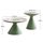 Set tavolinash dite Lynx HM18316.95, 2 copë, metal dhe sintered stone, jeshile mint