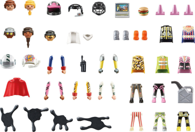 Set lodrash Playmobil My Figures Stunt Show 71399, 5 figura, për kalamaj 5+