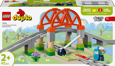 Set lodër LEGO DUPLO ura dhe shina treni, shumëngjyrëshe