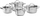 Set tenxheresh Ambition Remi 68741, 8 copë, çelik inox, argjendtë
