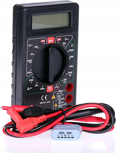 Multimetër Libox DT830D LB0163, ekran LCD, CAT III 300V, portokalli