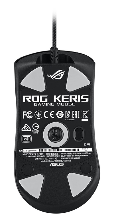 Mouse gaming Asus ROG Keris, 16000 DPI, me kabllo, i zi
