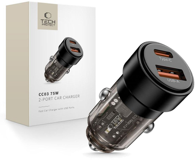 Karikues makine Tech-Protect CC03, 2 porta USB, PD 75W, i zi