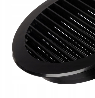 Grilë ventilimi Euro3plast D125, plastike, e zezë