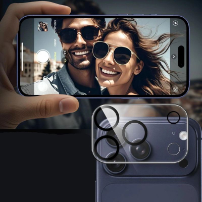 Mbrojtës kamere Tech-Protect Cam Fit+ për iPhone 17 Pro, xham i temperum, i tejdukshëm