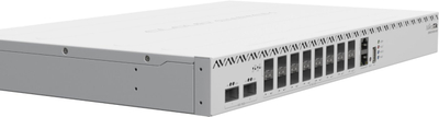 Мрежен свич Mikrotik CRS518-16XS-2XQ-RM, 16x 25G SFP28, 2x 100G QSFP28, бел