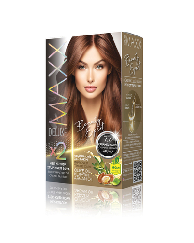 Ngjyrë për flokë Maxx Deluxe B.Expert, 7.7  Caramel Blonde, 50ml