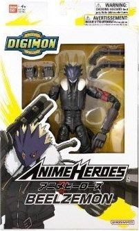 Figurë aksion Bandai Digimon Anime Heroes Beelzemon, 15 cm, me shumë nyje, e zezë