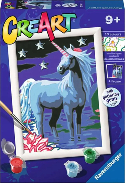 Set pikture me numra Ravensburger CreArt Magic Unicorn, Series E Classic, 9+, shumëngjyrësh