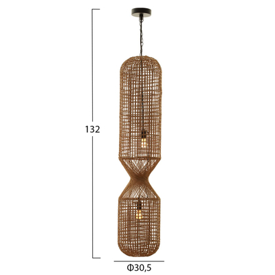 Llambë e varur tavani Φ30,5x132Hcm (HM4345), bezhë