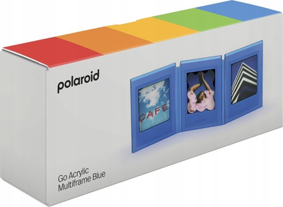 Kornizë për foto Polaroid Go Acrylic Frame, për 3 foto, akrilik, blu