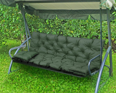 Jastëk kopshti Green Garden Set, 100x60x50cm, rezistent ndaj ujit, me 2 jastëkë dekorativë, jeshil