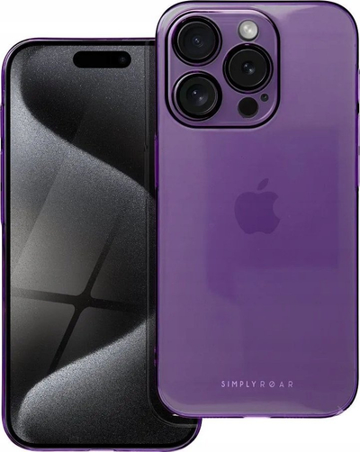 Futrollë telefoni Roar Pure Simple Fit për iPhone 13 Pro Max, e tejdukshme, vjollcë