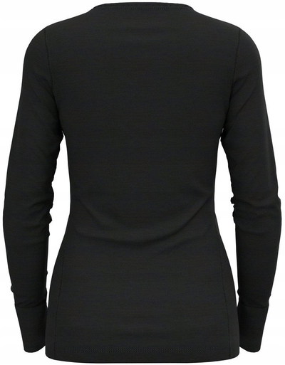 Këmishë termike Odlo Merino 200 LS, mëngë t’gjata, lesh merino, e zezë
