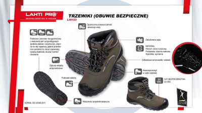 Çizme pune Lahti Pro Nubuck, S3 SRC, CE, jeshile me të zezë