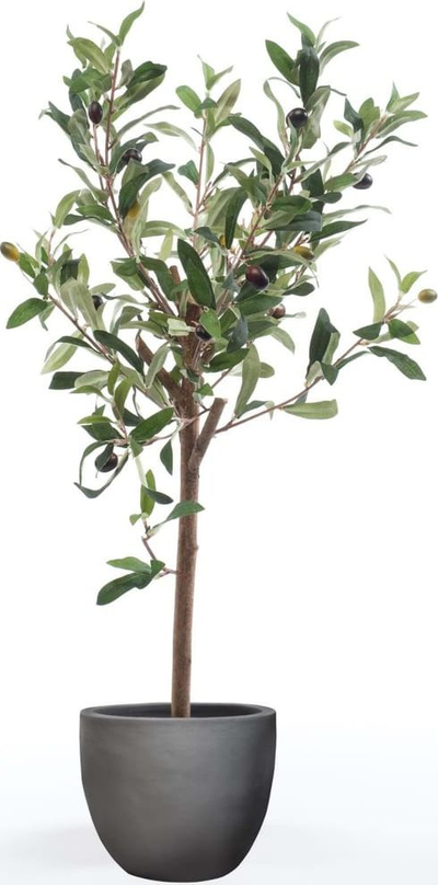 Bimë artificiale VidaXL Olive Mini Tree, 65 cm, me vazo, jeshile
