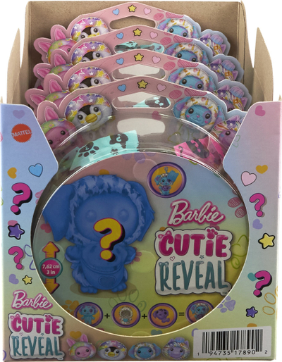 Figurë misteri Barbie Cutie Reveal Dream Pet, 8 cm, lodër surprizë për kalamaj