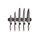 Set Thikë 5 copë dhe Mbajtëse magnetike e thikave, Lamart LT2157, e zezë/bardhë