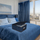 Kuti për rregullim Blue Medium Box, madhësi e mesme, prej materiali tekstil jo të endur, blu