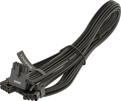 Kabllo energjie Seasonic Gen 5 12VHPWR, 90°, 0.75m, e zezë