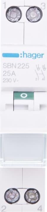 Çelës shkëputës modular Hager SBN225, 25A, 2P, gri