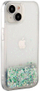 Mbrojtëse iLike Silicone Case Water Glitter për Apple iPhone 15, e argjendtë