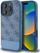 Kapak telefoni Guess 4G PU për iPhone 16 Pro, kornizë e fortë, mbron nga gërvishtjet, blu