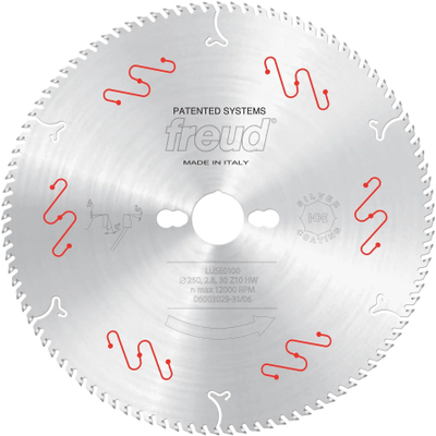 Сечило Freud LU5E 0100, Ø250mm, AL30 Z100, за обоени метали, ПВЦ и алуминиум