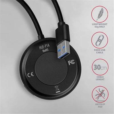 Hub AXAGON USB-A 3.2 Gen1 - 4xUSB-A, 5Gbit / s, 30cm, i zi