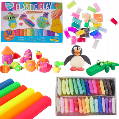 Set plasteline të lehtë Okto Foamcoline, 30 pjesë, shumëngjyrëshe