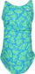 Kostum noti për goca Nike Hydrastrong Jr Multiple Print NESSD045-380, njëpjesësh, shumëngjyrësh blu me jeshile