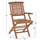 Karrige ngrënie palosëse CRANDER HM6377, dru teak, 53x63x90 cm, ngjyrë natyrale