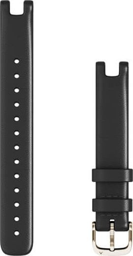 Rrip dore lëkure Garmin Lily, 14mm, krem me ari, i zi