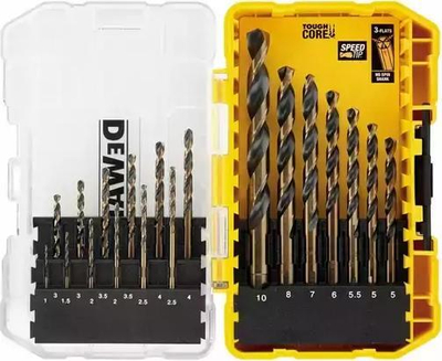 Set shpuese metali Dewalt DT70728, 19 copa, HSS, me kuti Small Tough Case