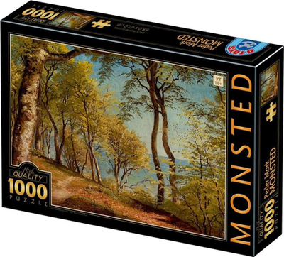 Puzzle DToys Peder Mork Monsted Birch Trees at a Coast, 1000 copa, për të rritur, shumëngjyrësh