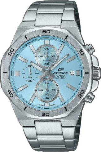 Ora Casio Edifice EFV-640D-2BVUEF, kronograf, rezistencë uji 100M, argjend
