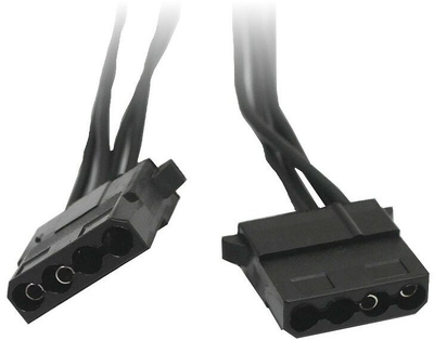 Kabllo lidhëse Singularity Computers PowerBoard, 4 pin ATX në 2 Molex dhe 2 SATA, e zezë