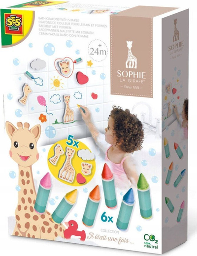 Set bojëra banjoje SES Creative Sophie La Girafe 14498, figura shkumë, 24M+