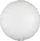 Balonë foli dekorative Metallic White Round, 43cm, e bardhë metalike