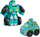 Lodër që transformohet Hasbro Transformers Hoist F4692, mini figurë 2 në 1, 26 cm, ngjyrë turkeze