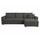 Divan këndor krevat Cornera HM3335.01, 269x155cm, stof, gri