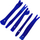 Set veglash trim për tapicerinë e makinës, 11 copë, plastike PMMA, blu