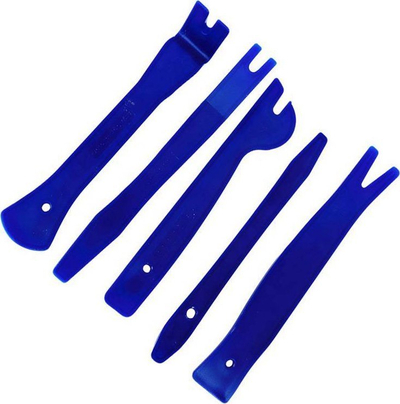 Set veglash trim për tapicerinë e makinës, 11 copë, plastike PMMA, blu