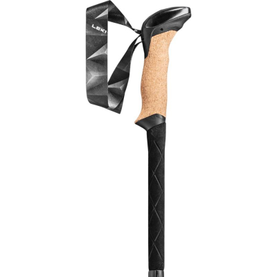 Bastun trekkingu Leki Black Series FX Carbon, palosës, karboni, i zi